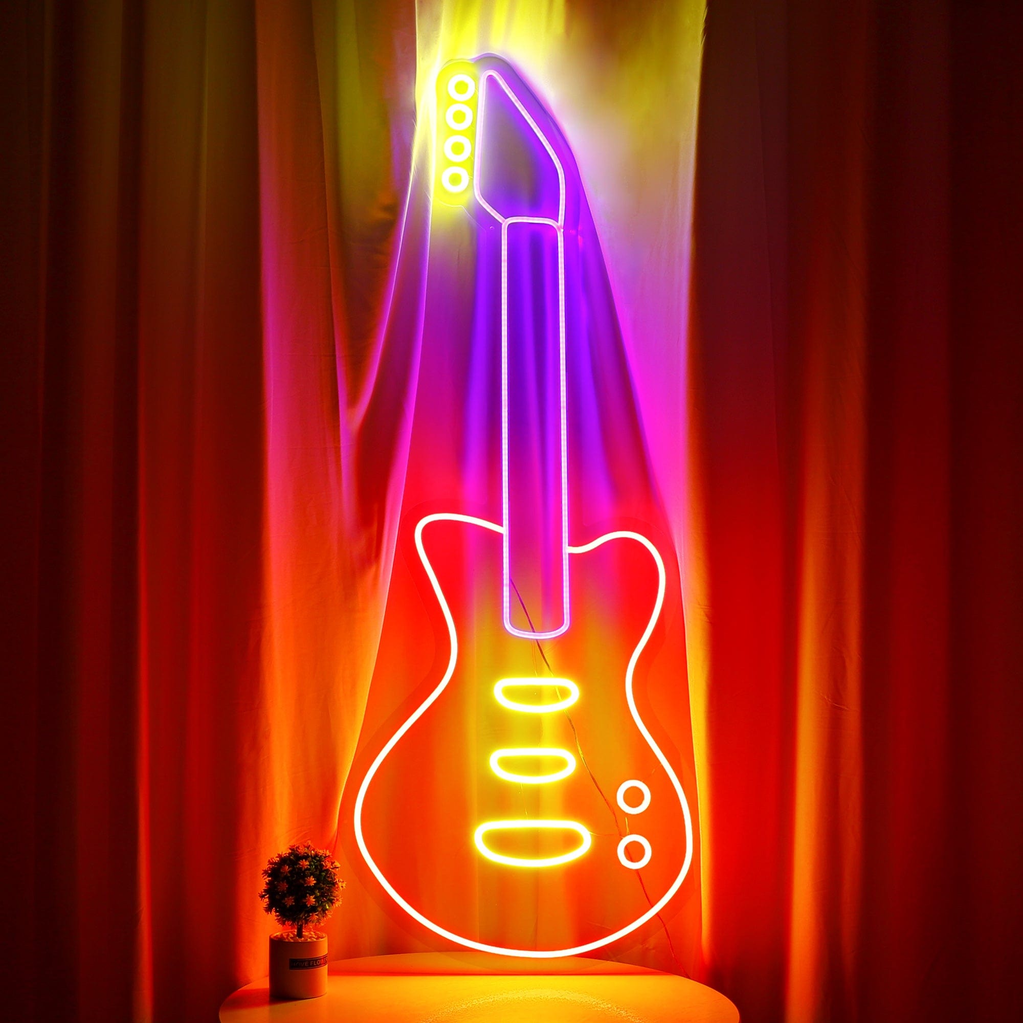 Guitar Music Neon Sign