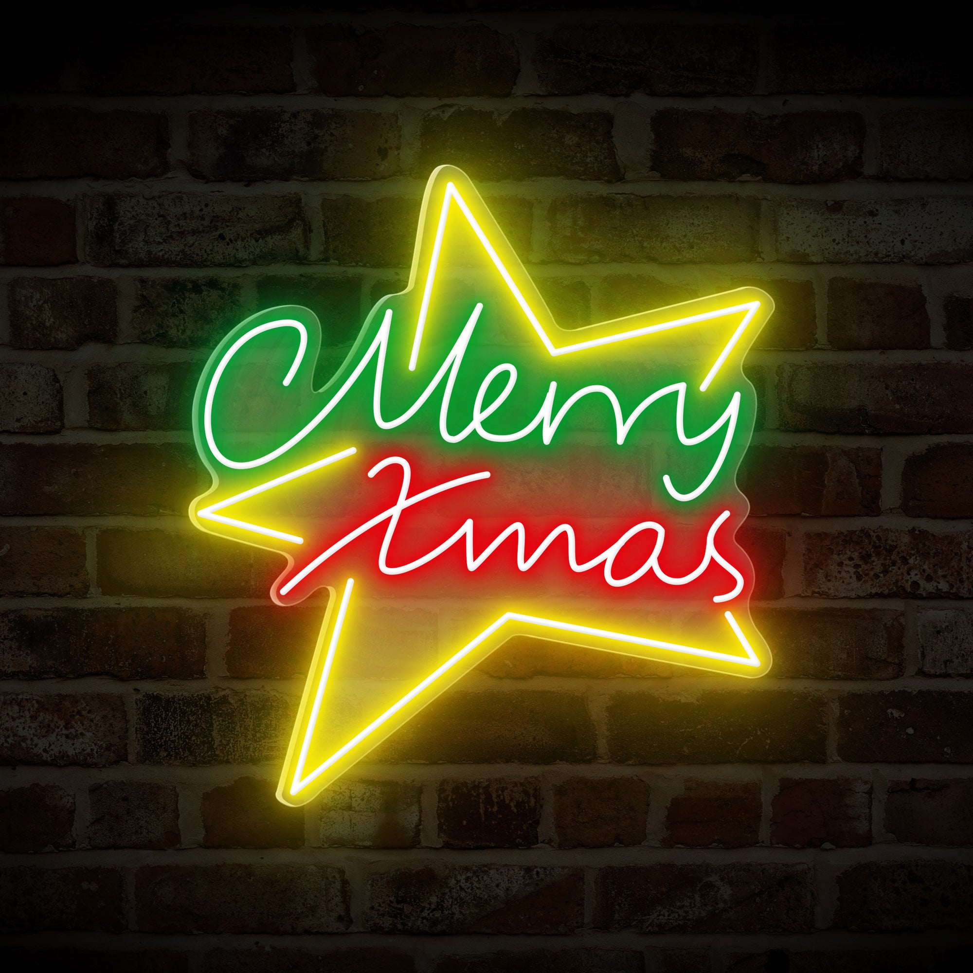 “Merry Xmas” Letters Neon Sign for Christmas Tree