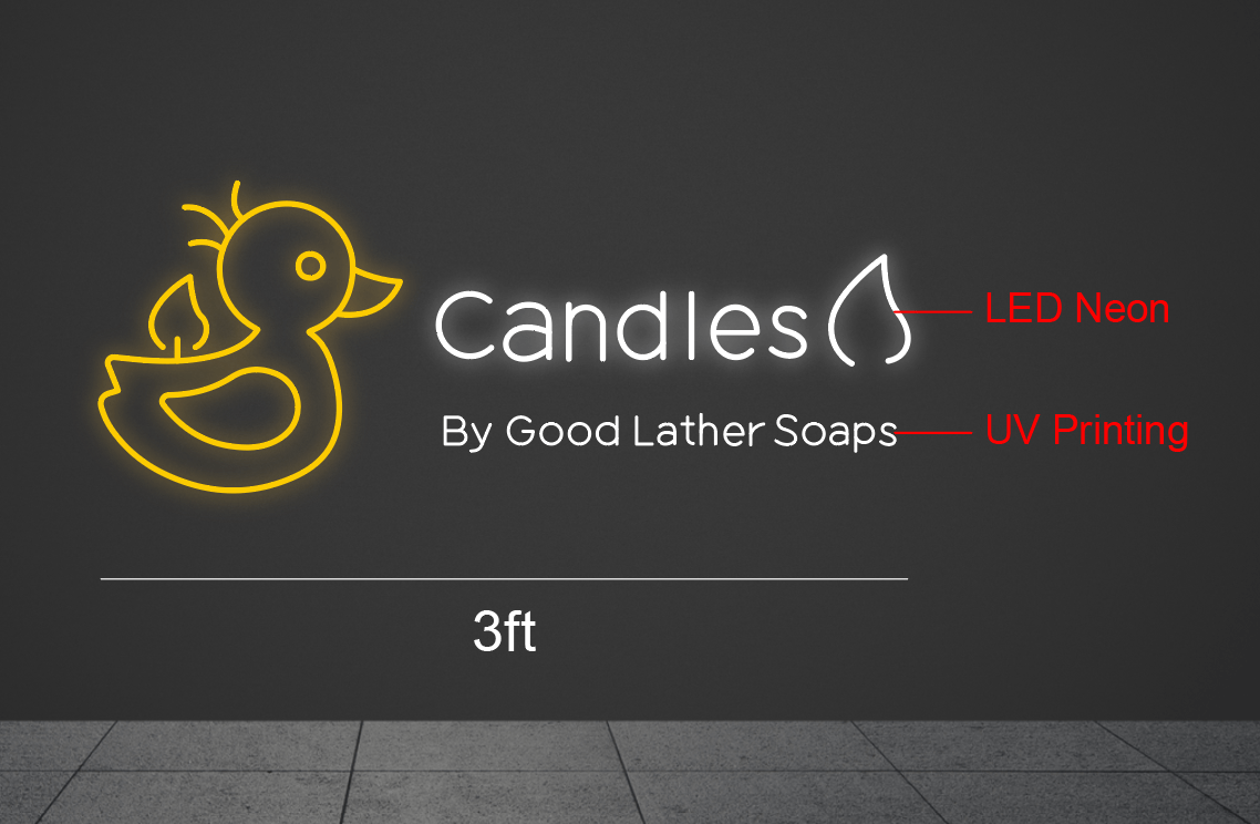 36Inch wide x 15Inch tall customized led neon sign inquiry