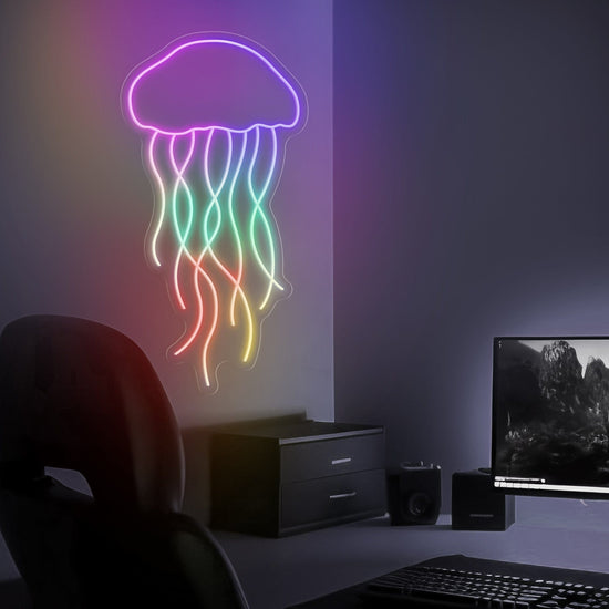 Multicolor Jellyfish FloWill LED Neon Sign