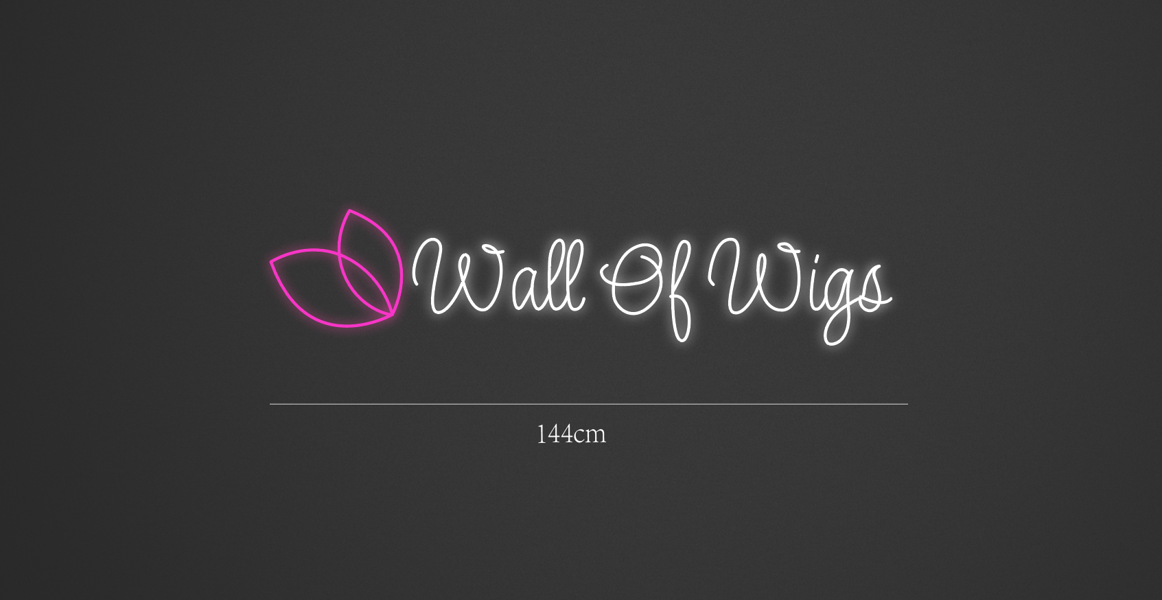 144cm wide x 34cm tall customized led neon sign inquiry