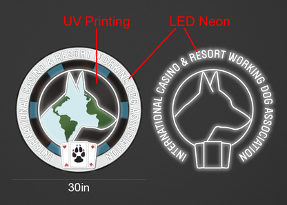 30inch wide x 30inch tall customized led neon sign inquiry