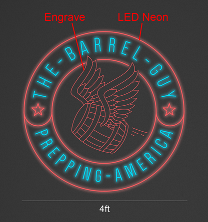 48inch wide x 48inch tall customized led neon sign inquiry