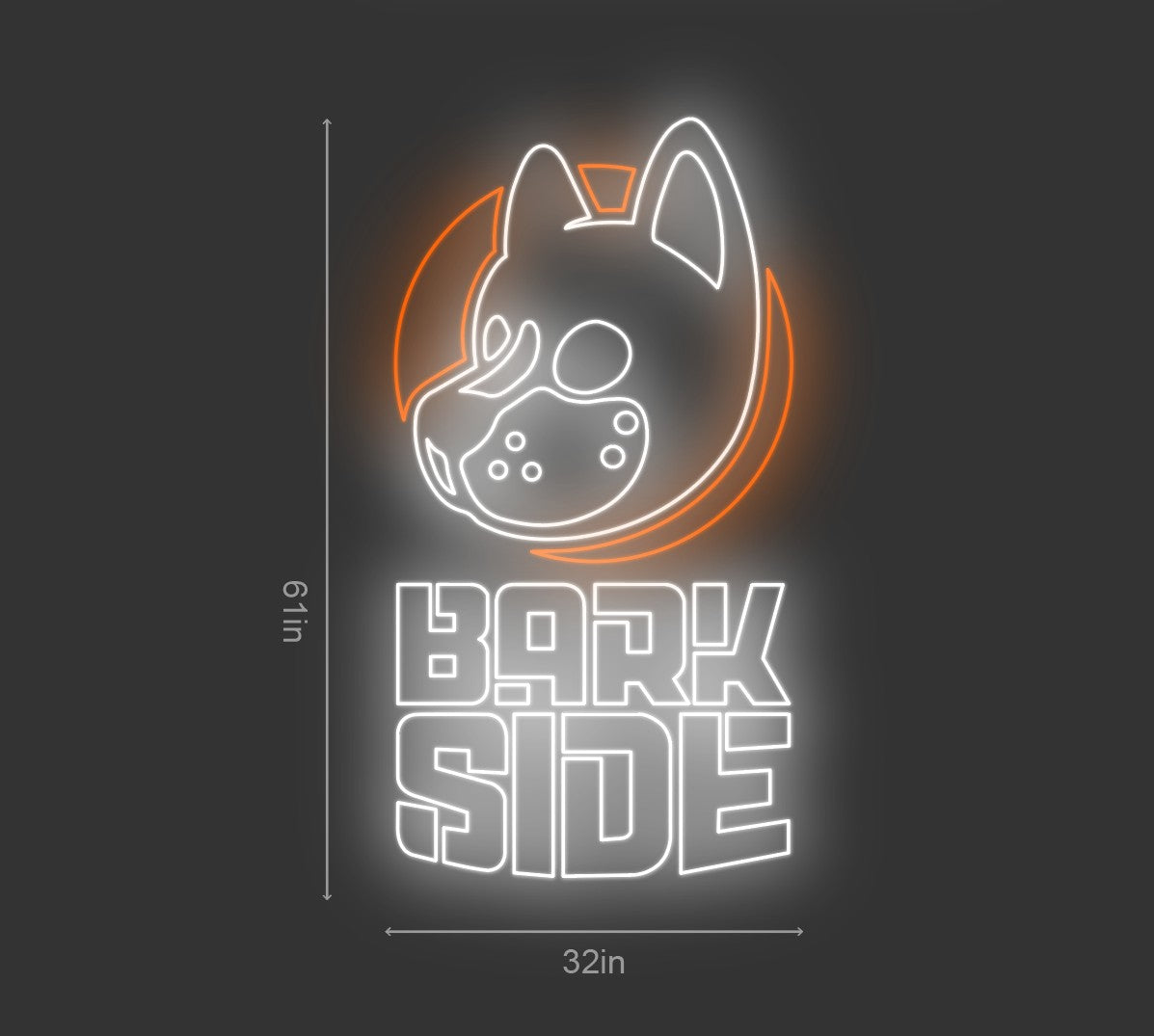 32inch wide x 61inch tall customized led neon sign