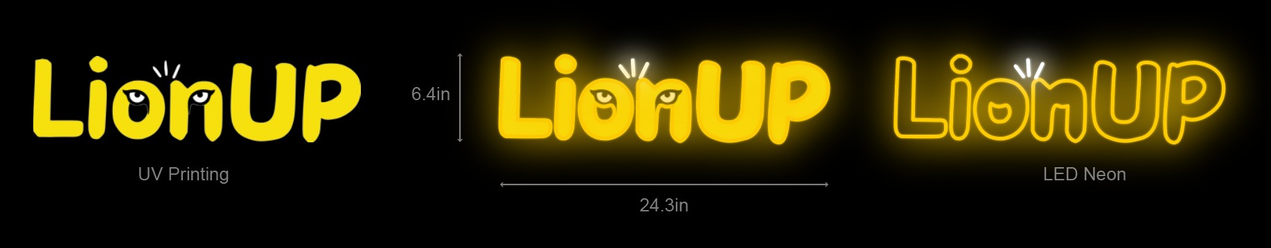 24.3inch wide x 6.4inch tall led neon sign inquiry