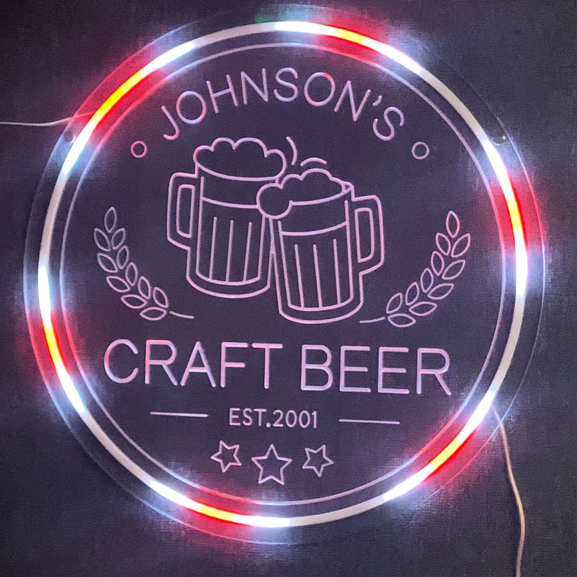 FloWill Multicolor Personalized Name Neon Sign for Bars