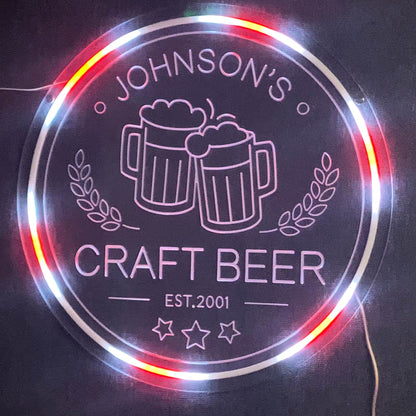 FloWill Multicolor Personalized Name Neon Sign for Bars
