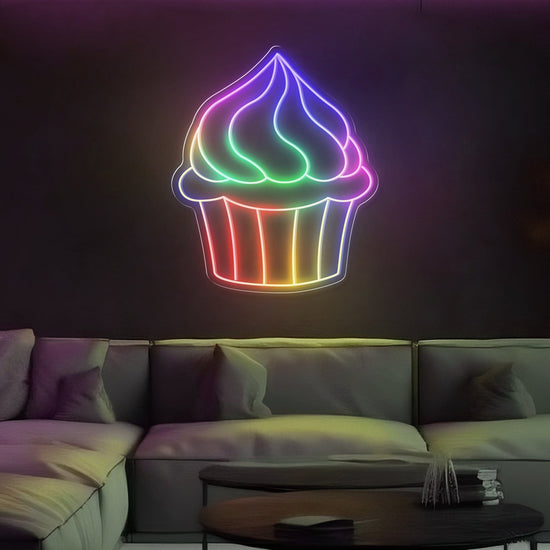 Multicolor Cupcake FloWill LED Neon Sign