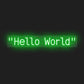 "Hello World" Words Neon Sign for Developers