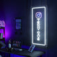 Personalized Username Neon Sign for Gamers, Anchors & More (Vertical)