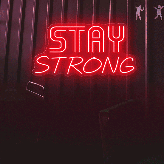 Multicolor "STAY STRONG" Words Magic LED Neon Sign