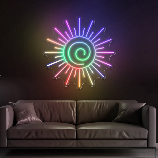 Multicolor Sun FloWill LED Neon Sign for Room