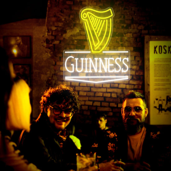 "Guinness" Words Logo Beer Neon Sign