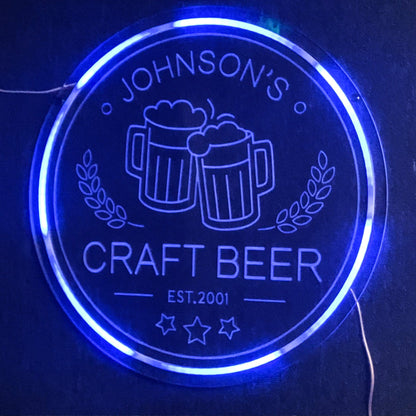 FloWill Multicolor Personalized Name Neon Sign for Bars