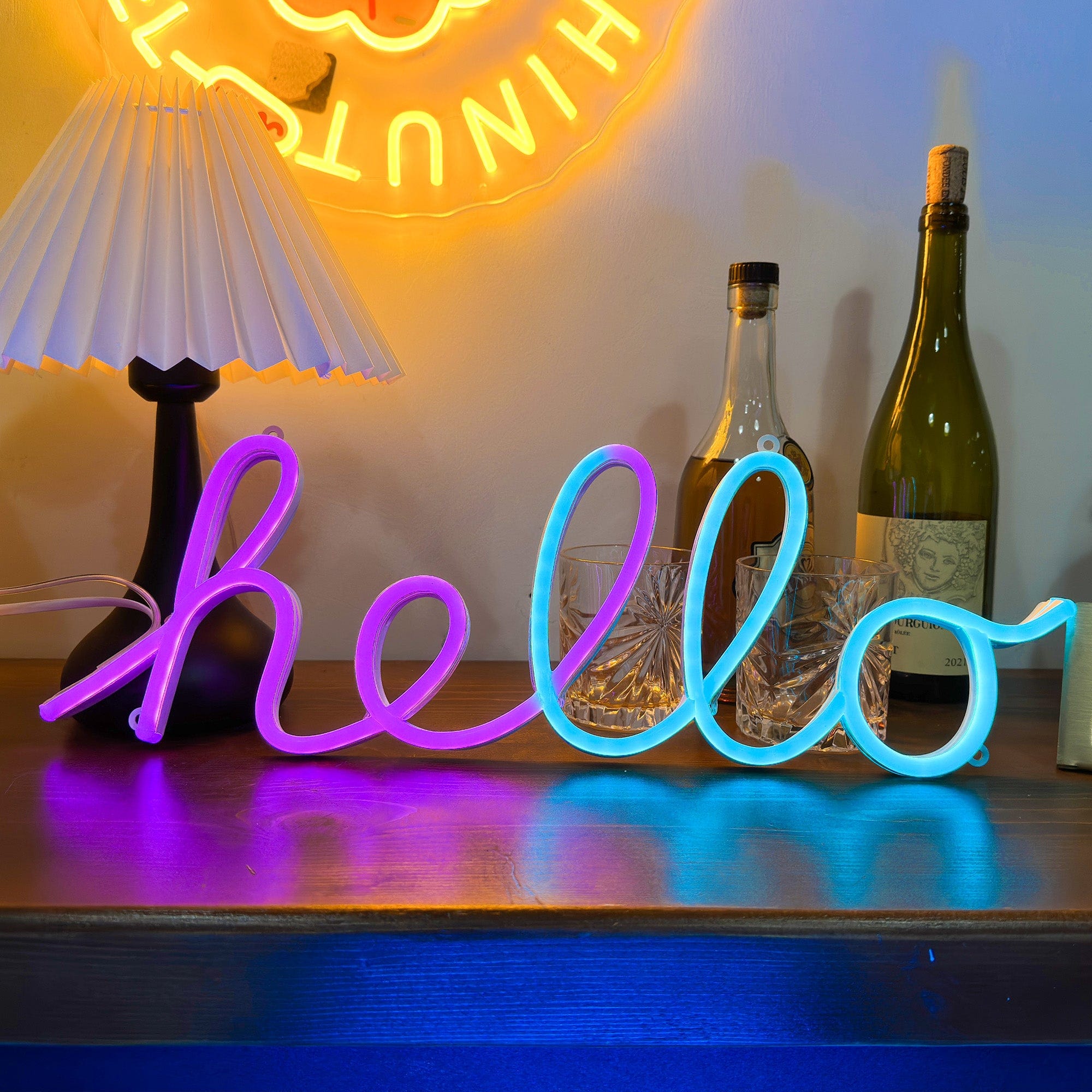 "hello" Letters FloWill LED Neon Sign