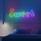 Multicolor "Sweet" Word FloWill LED Neon Sign