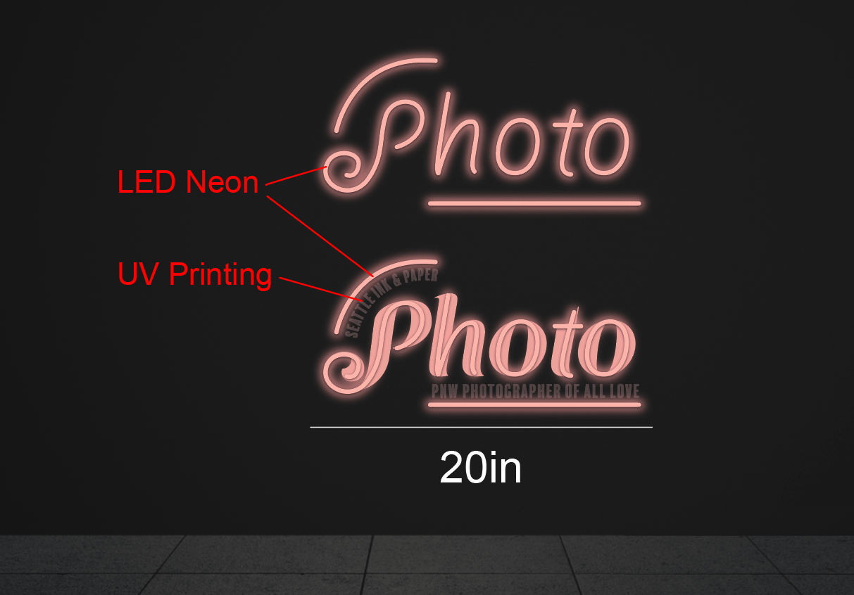 20inch wide x 10inch tall customized led neon sign inquiry