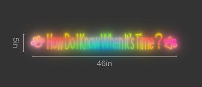 46inch wide x 5inch tall customized traditional neon sign inquiry