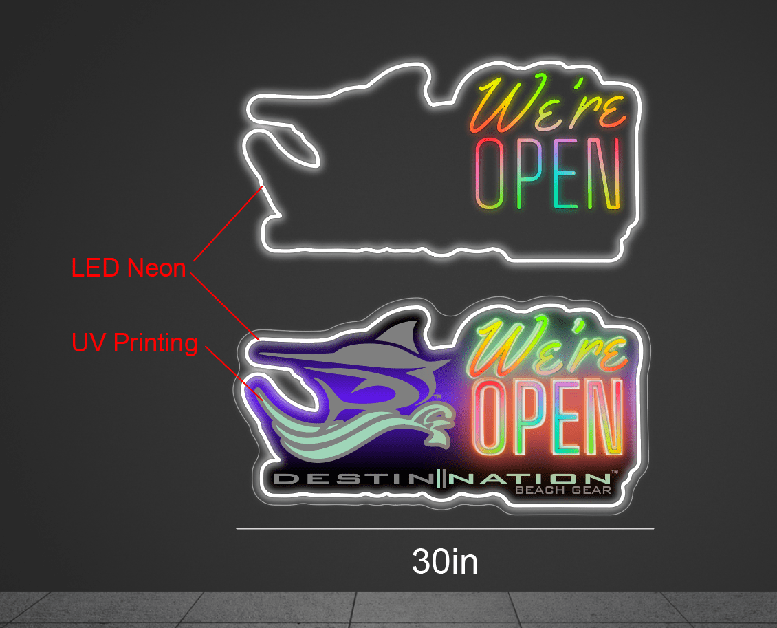 30inch wide x 15inch tall customized led neon sign inquiry