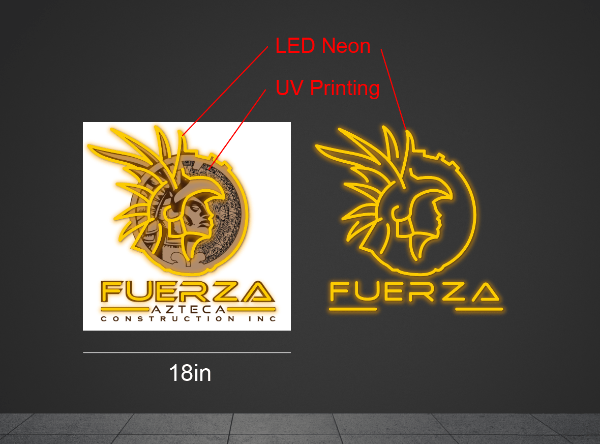18Inch wide x 18Inch tall customized led neon sign inquiry