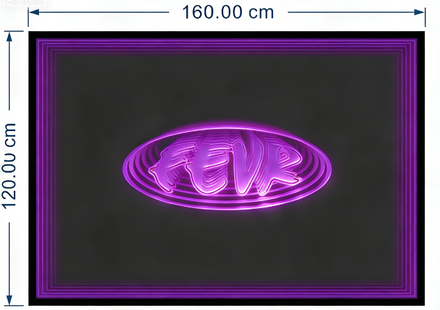 160cm wide x 120cm tall customized LED Infinity Mirror