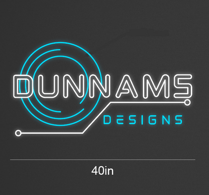 40inch wide x 22inch tall customized led neon sign DUNNAMS