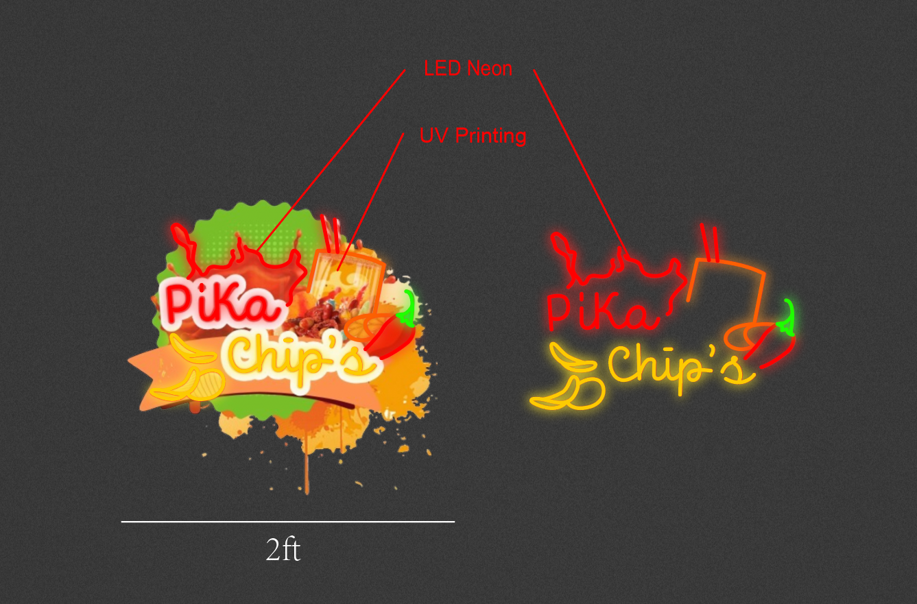 24inch wide x 23inch tall customized led neon sign inquiry