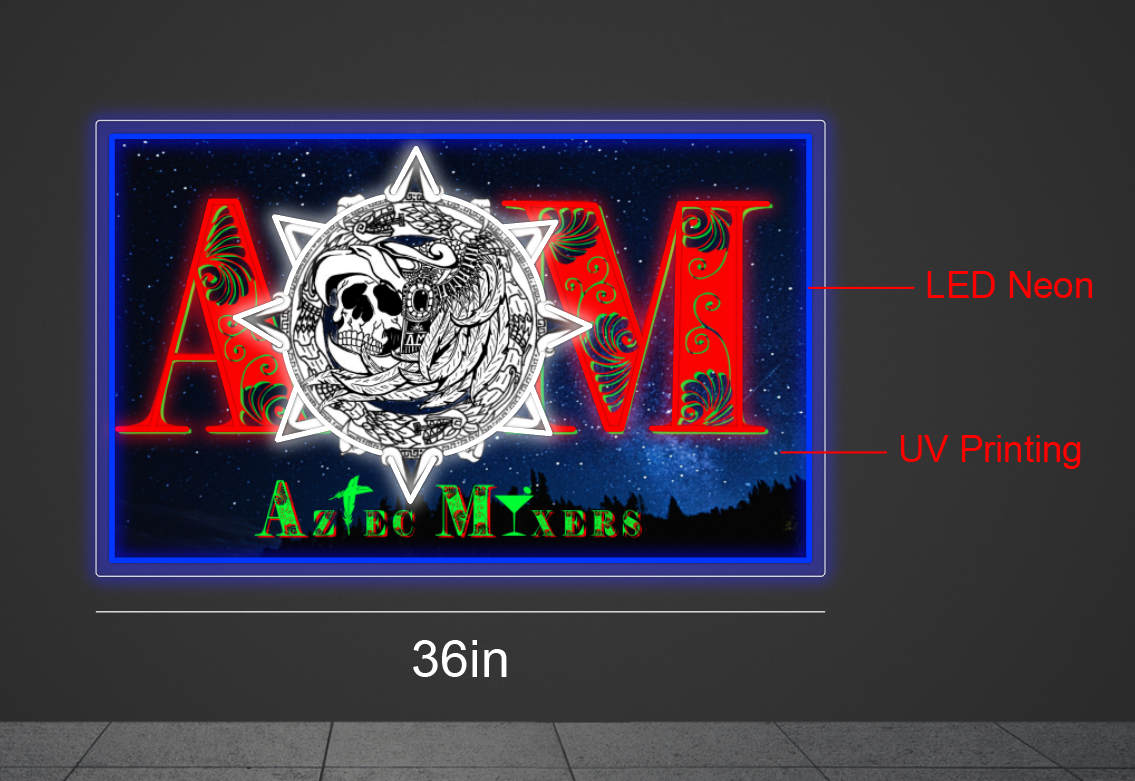 36inch wide x 22.5inch tall customized led neon sign inquiry