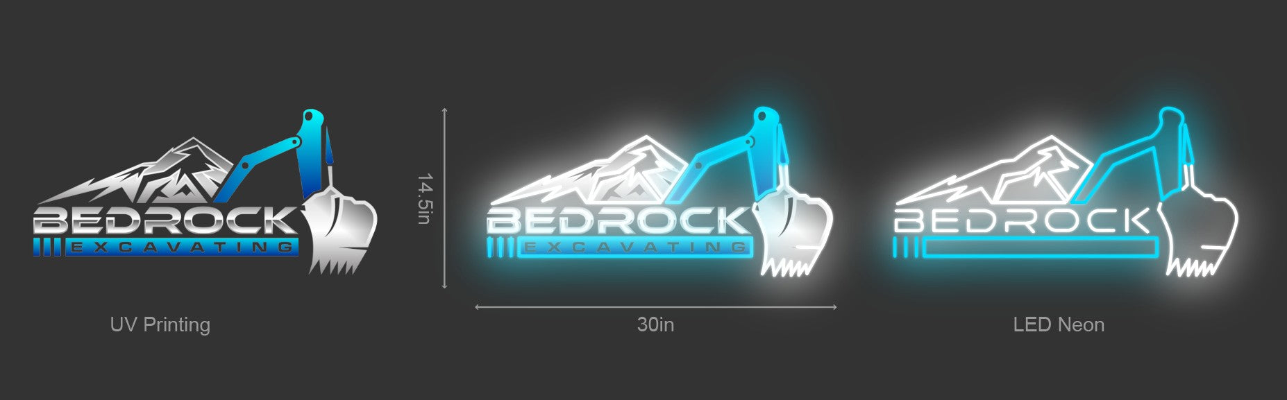 30inch wide x 15inch tall customized led neon sign inquiry