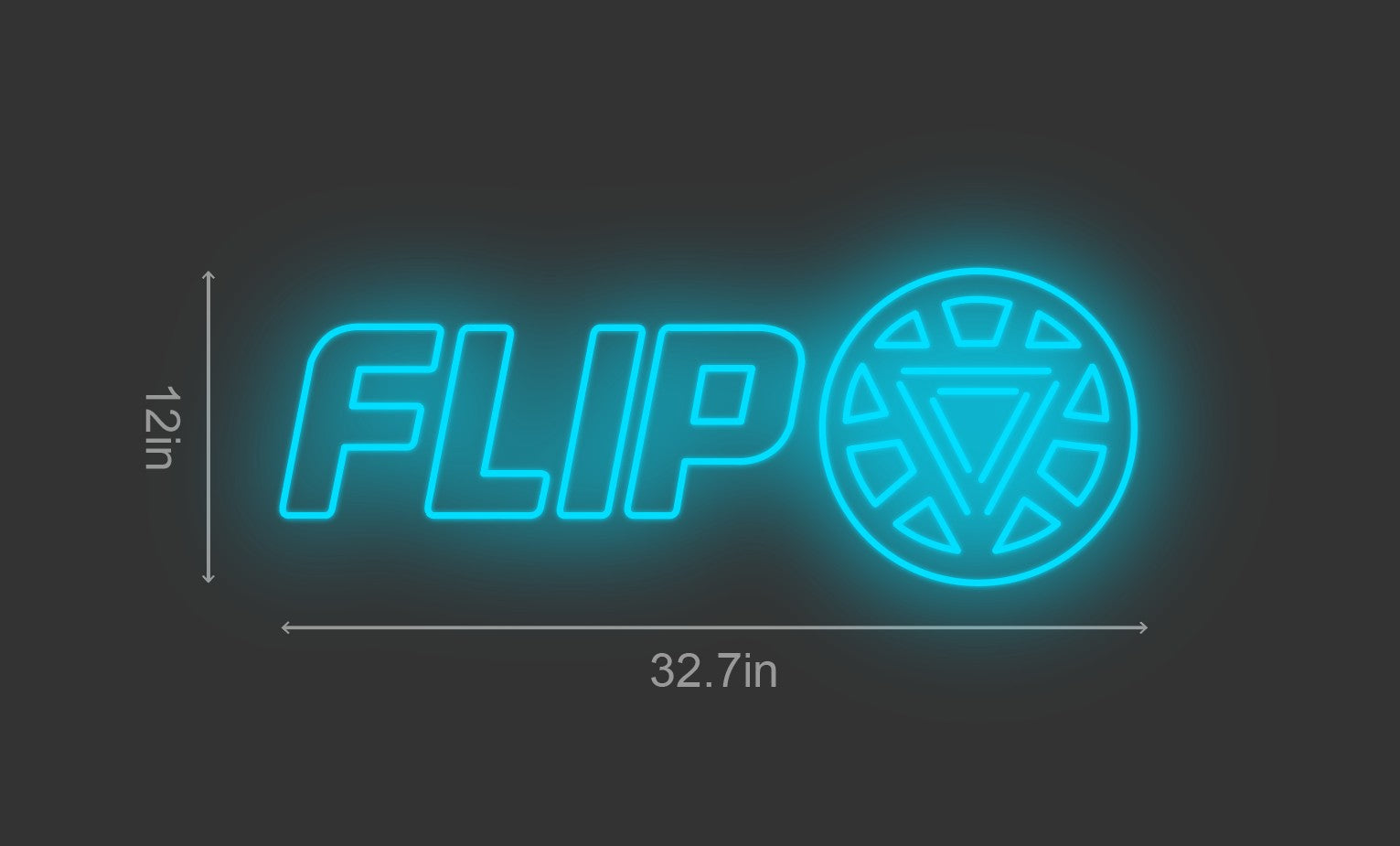 32.7inch wide x 12inch tall customized neon sign inquiry