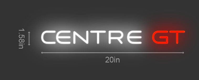 20inch wide x 4inch tall customized led neon sign inquiry