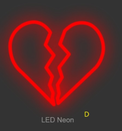 7inch wide x 6.5inch tall customized led neon sign