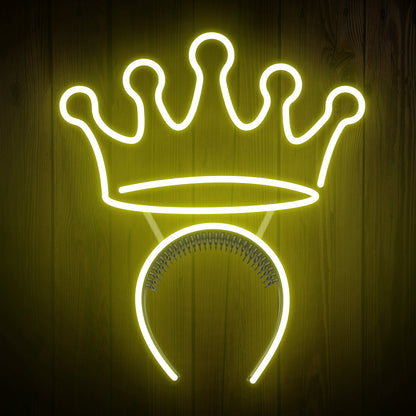 Crown Headband Neon Sign