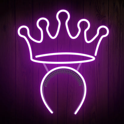 Crown Headband Neon Sign