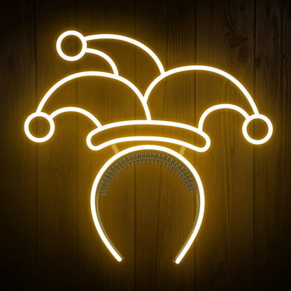 Clown Headband Neon Sign