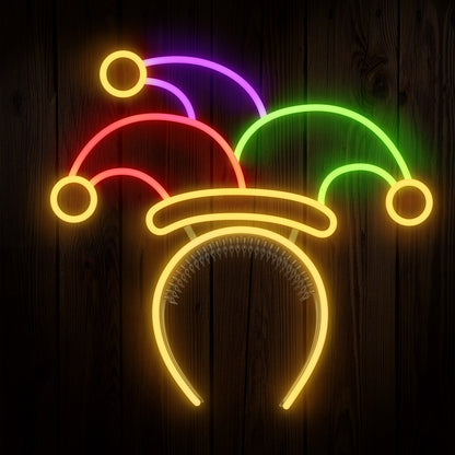 Clown Headband Neon Sign