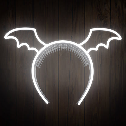 Bat Wings Headband Neon Sign