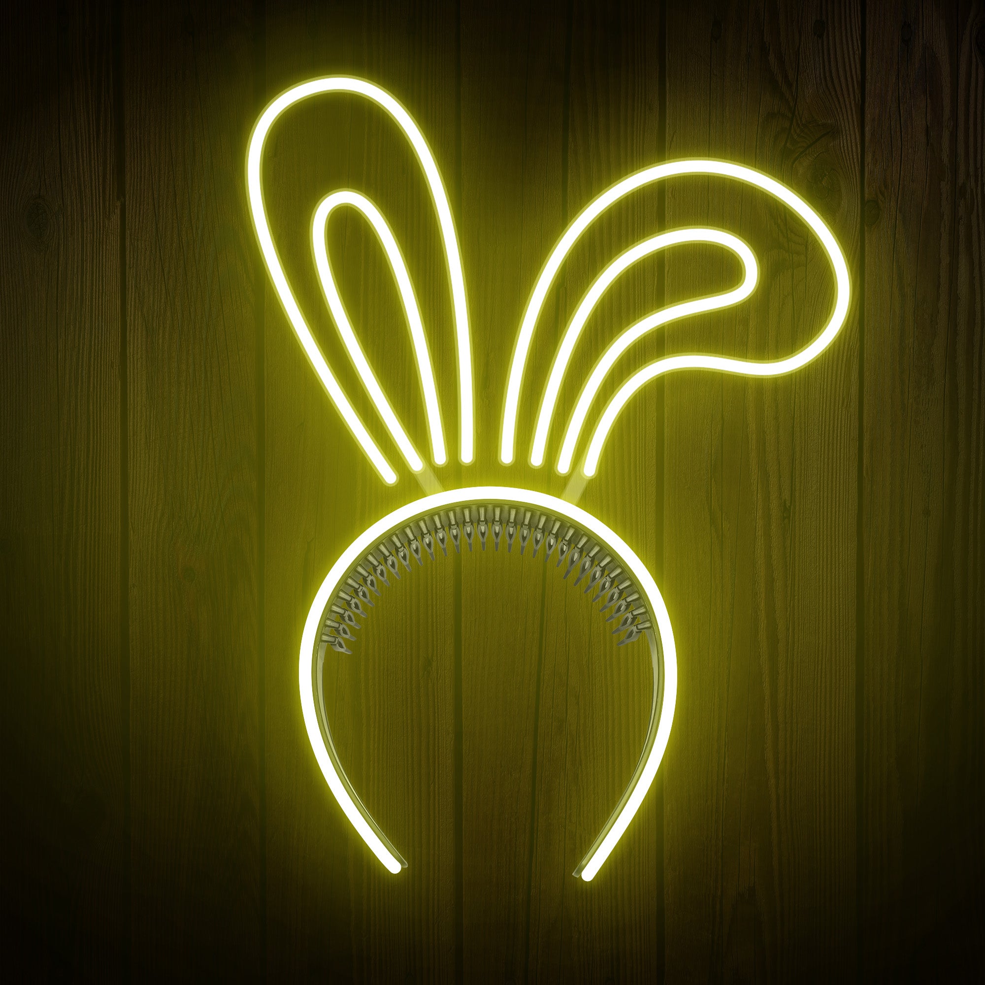 Rabbit Ears with Bowknot Cute Headband Easter Neon Sign