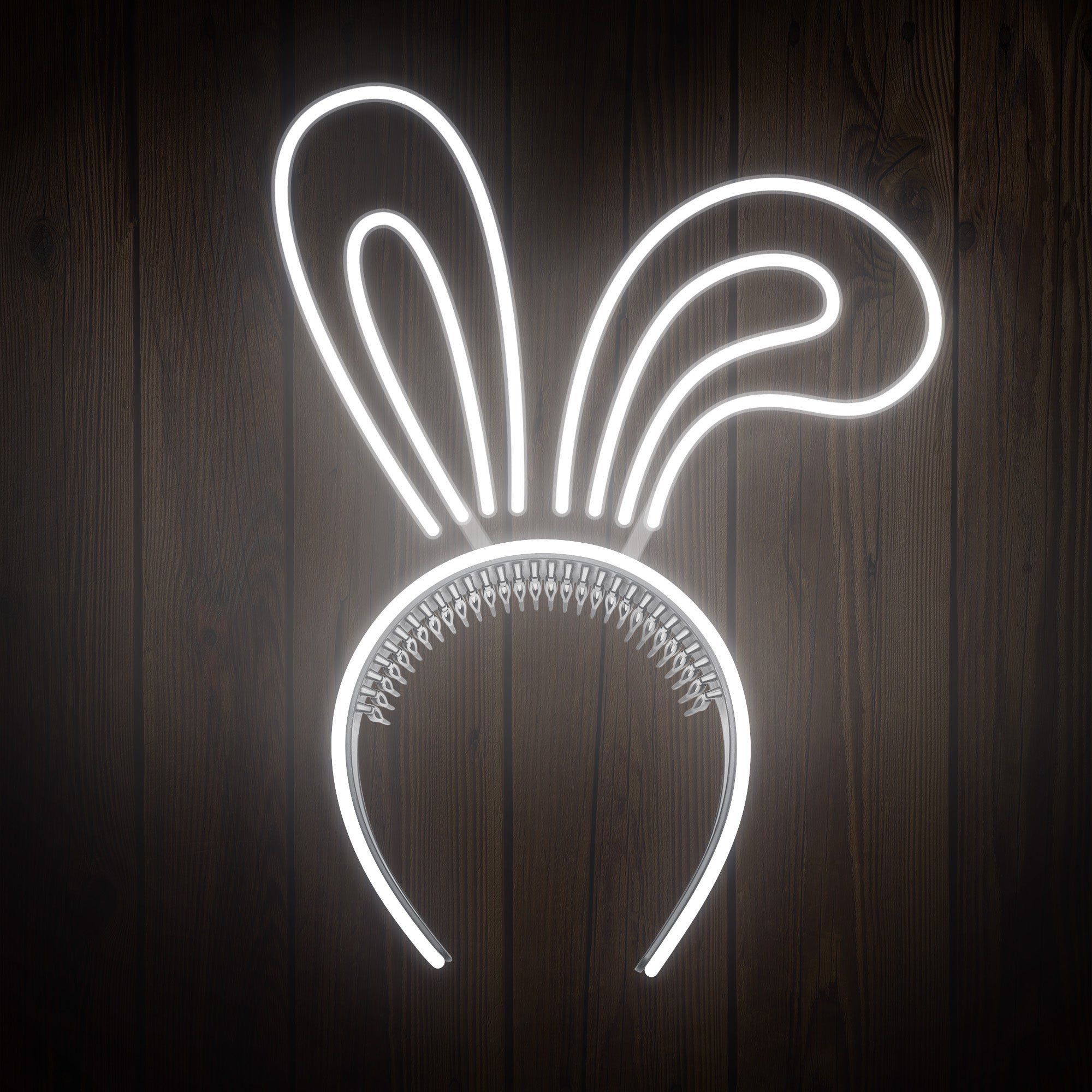 Rabbit Ears with Bowknot Cute Headband Easter Neon Sign