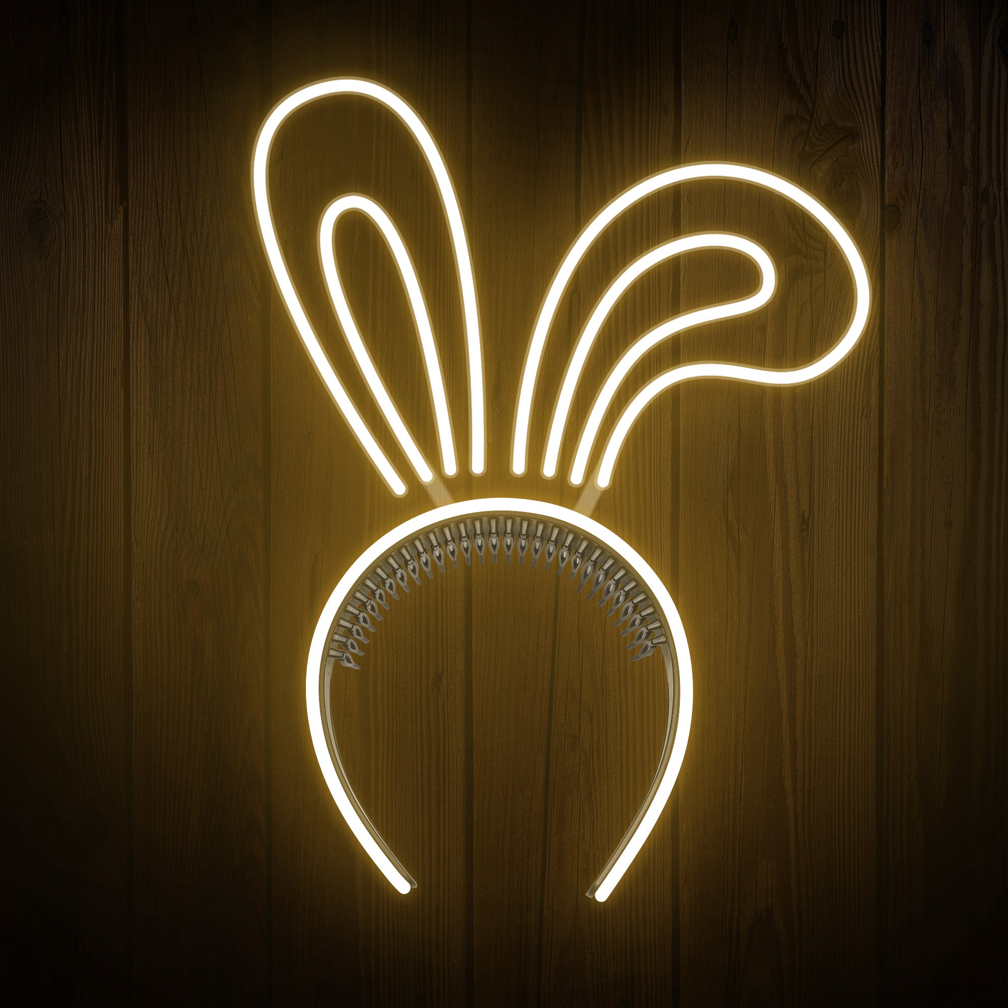 Rabbit Ears with Bowknot Cute Headband Easter Neon Sign