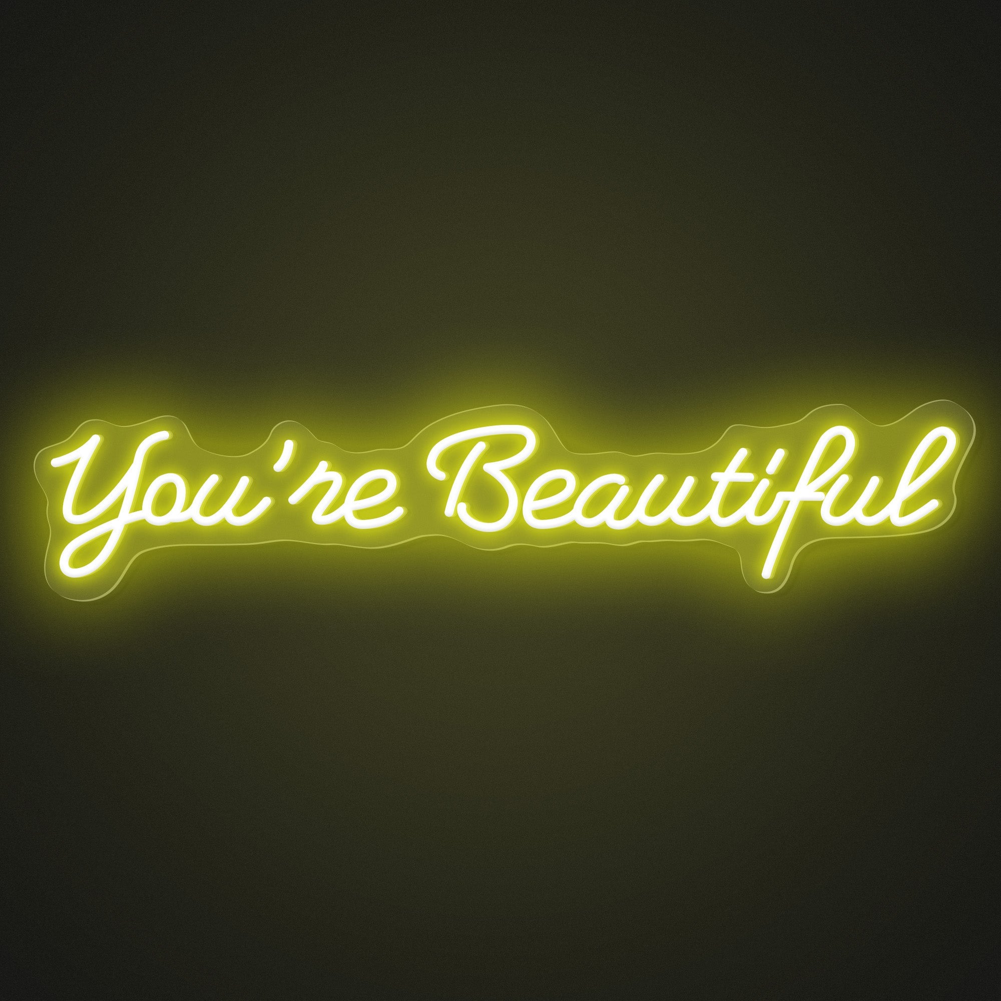 "You're Beautiful" Words Neon Sign for Room