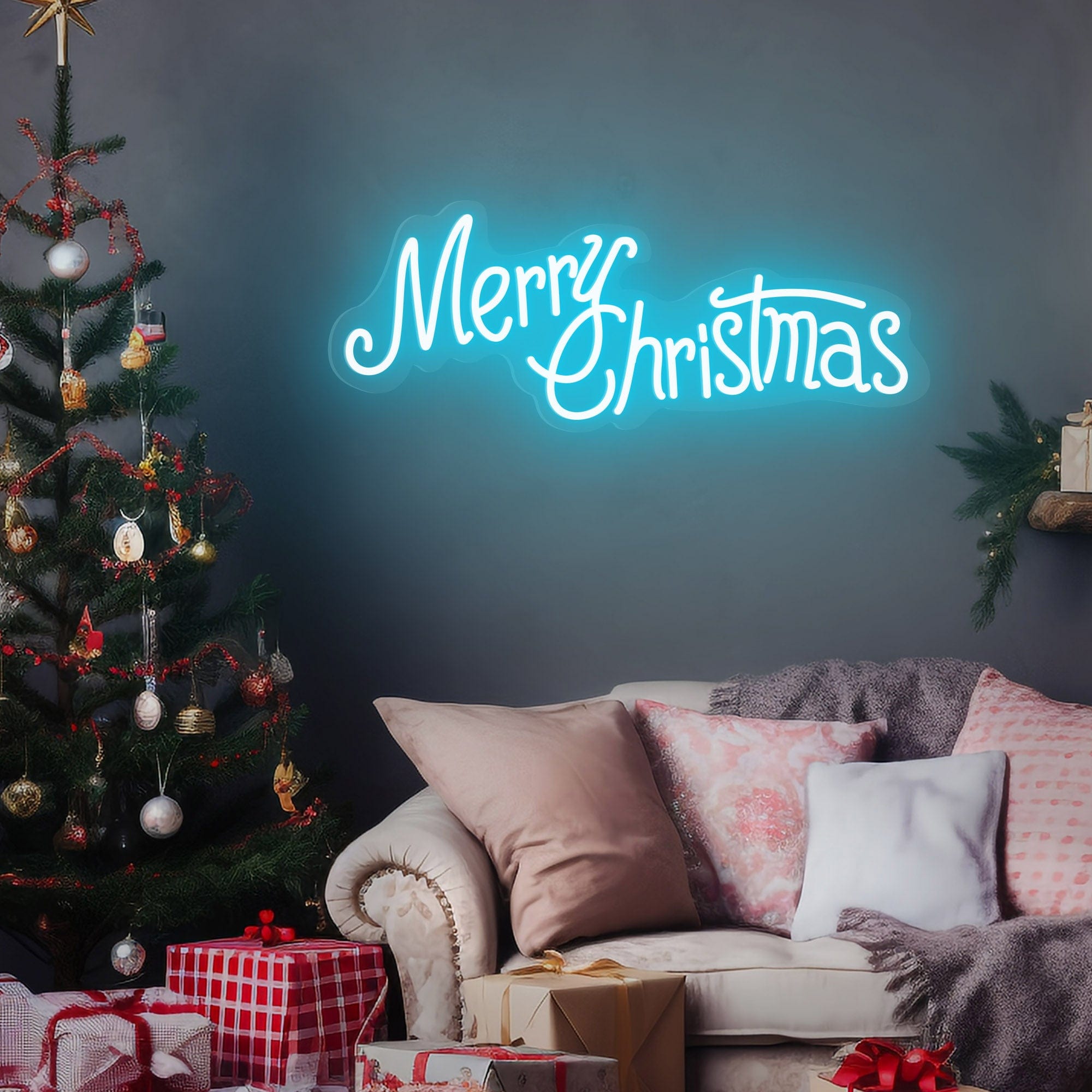 "Merry Christmas" Word Neon Sign