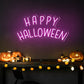 "HAPPY HALLOWEEN" Words Halloween Neon Sign