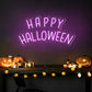 "HAPPY HALLOWEEN" Words Halloween Neon Sign