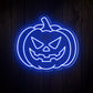 Pumpkin Evil Face Halloween Neon Sign