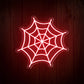 Spider Web Halloween Neon Sign