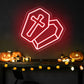 Semi-Open Coffin Halloween Neon Sign