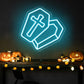 Semi-Open Coffin Halloween Neon Sign