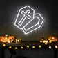 Semi-Open Coffin Halloween Neon Sign