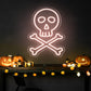 Skeleton Skulls Halloween Neon Sign